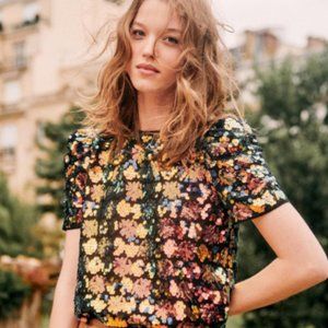 Sezane - Kate Blouse - Multicolored Sequins